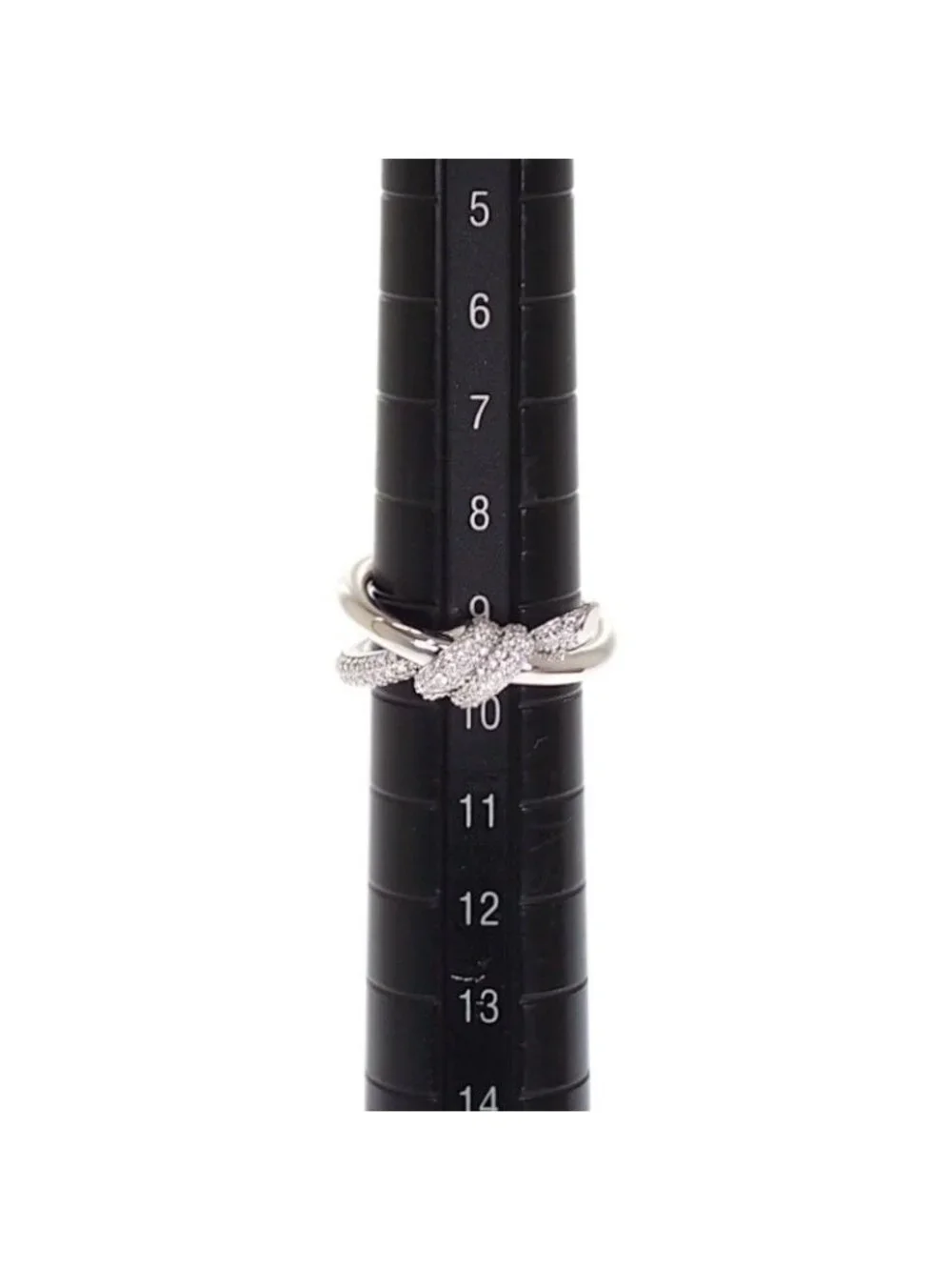 Tiffany & Co Knot Double Row Ring White Gold Diamond